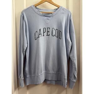CUFFY’S Cape Cod OCEAN WASH LADIES PD ARCH CREW Large Light Blue